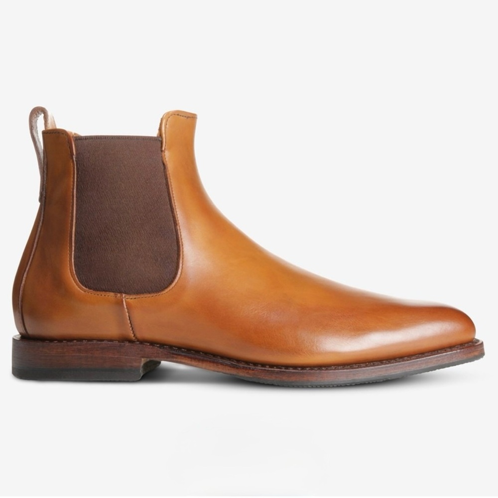 Allen Edmonds Walnut Brown Leather Tan Chelsea Liverpool Men’s Ankle Boots 10